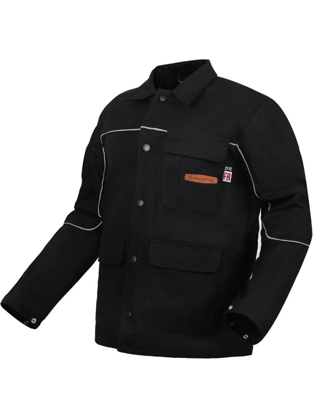 Flame Resistant Welding Jacket, 11oz Cotton, Heavy Duty Protective Gear, Safety